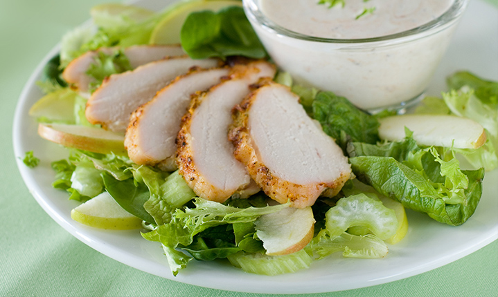 A chicken breast salad.